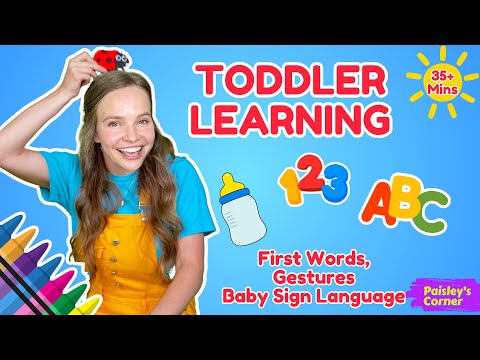 Learn to Talk - First Words for Toddlers - Gestures & Body Parts - Best Toddler Learning Videos