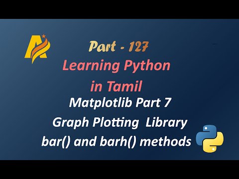 Python Programming In Tamil Matplotlib Visualization Library Part 7 Bar And Barh Methods