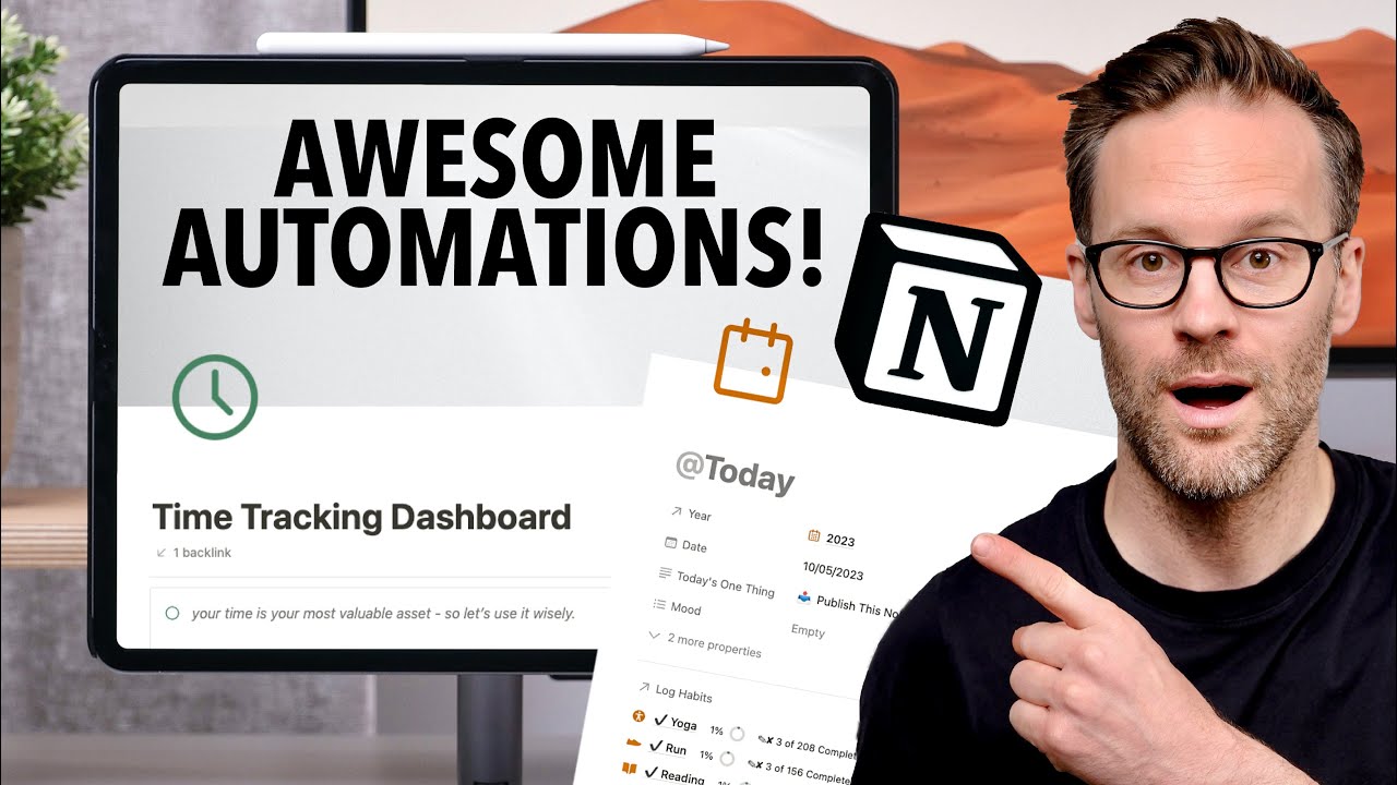Your New Notion Setup With Notion Automations! + Time Tracking Template