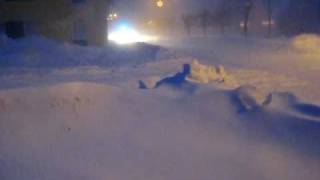 preview picture of video 'Snowstorm Monika in Estonia, Johvi city'