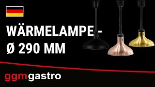 Infravärmelampa - 275 W - Ø 290 mm - hissfunktion - roseguld