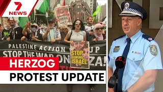 '3,000 police': Massive operation for Israeli president visit protest | 7NEWS
