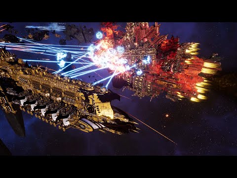 Imperator Somnium vs Orks - Veritatem Imperialis Mod - Massive Battle - Battlefleet Gothic Armada 2