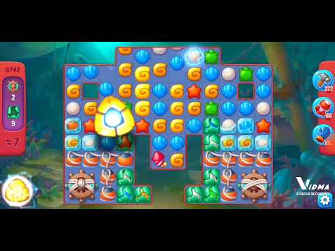 Fishdom. 8742 hard level no boosters and diamonds. 12 moves