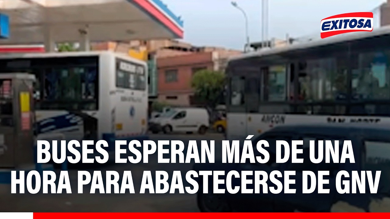 🔴🔵 La Victoria: Buses hacen largas colas de una hora para abastecerse de GNV