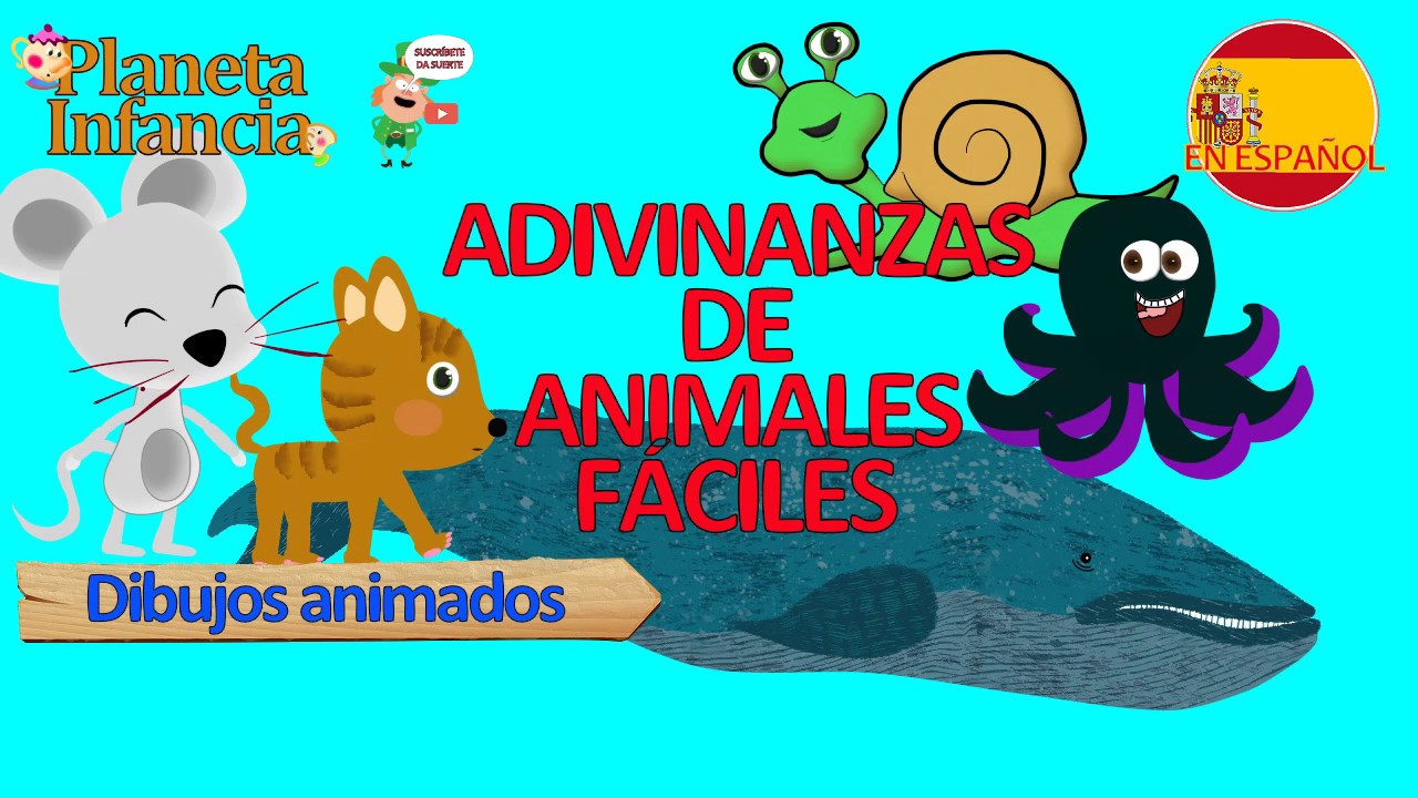 ADIVINANZAS DE ANIMALES FACILES - Adivinanzas para niños - dibujos animados para niños pequeños