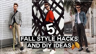 5 Mens Fall Fashion HACKS + DIY Project Ideas! (20
