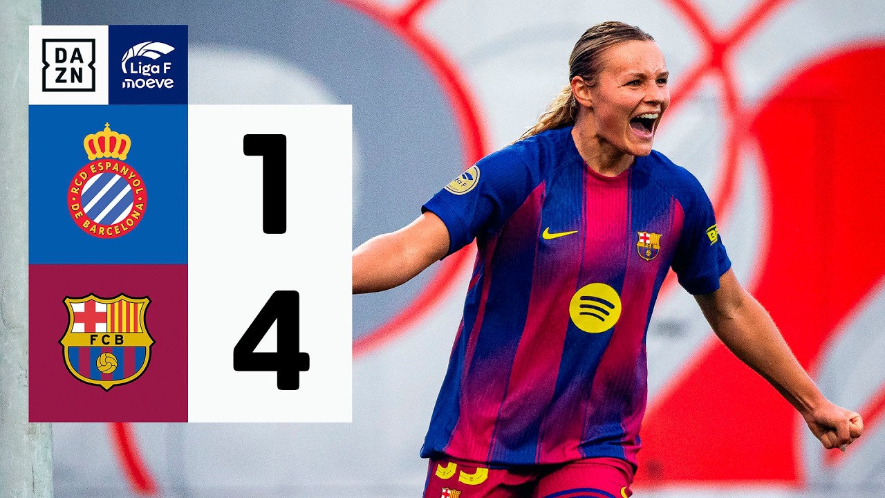 RCD Espanyol vs FC Barcelona (1-4) | Resumen y goles | Highlights Liga F