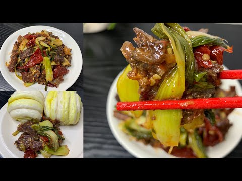Shakam paysal/dry meat with bokchoy/Easy and healthy way/non veg recipe
