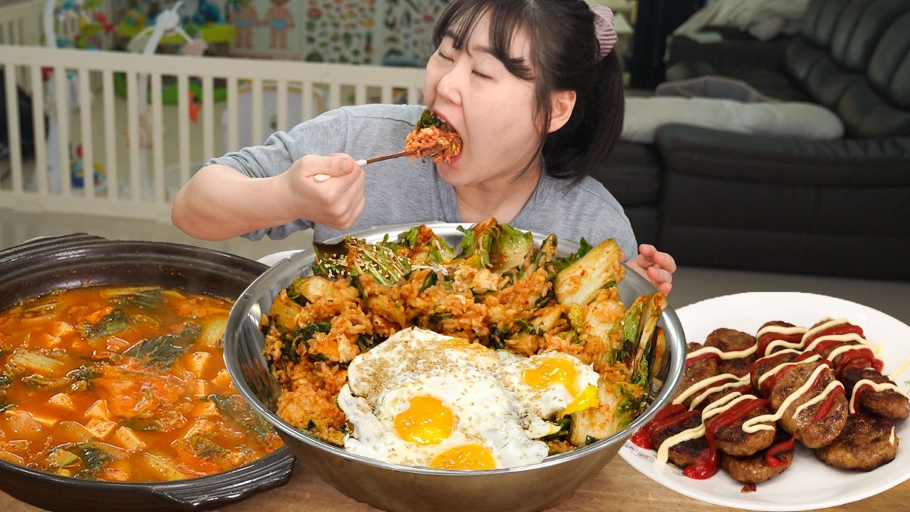 요즘 난리난 봄동비빔밥 먹방❤️봄동 된장국도 함께 먹으면 더 맛있어요! 봄동 겉절이 레시피  MUKBANG
