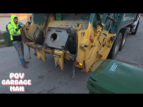 Full Route Garbage Collection | Rearloader Truck POV | Garbage Man | 4K UHD