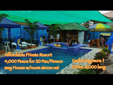 AFFORDABLE PRIVATE RESORT 4,000 pesos for 20 PAX/PERSON may HOUSE w/AIRCON na! /Kaznette vlog