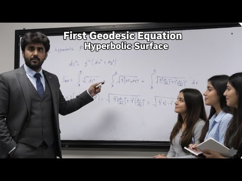 Geodesics on the Hyperbolic Plane | Derivation of the First Geodesic Equation (Poincaré Half-Plane)