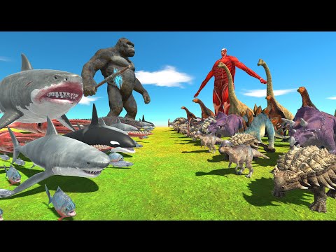 Team Titan vs Team King Kong - Animal Revolt Battle Simulator