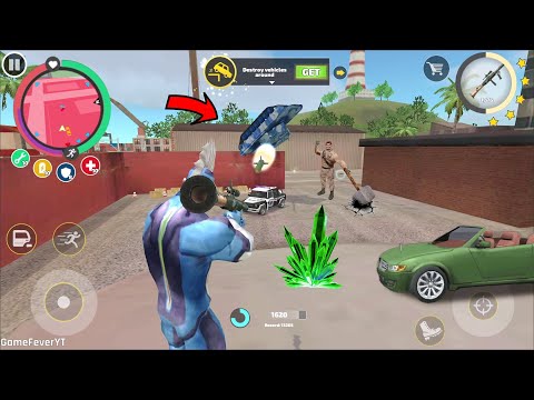 Rope Hero Vice Town (Military Tank shoot Rockets Missiles) Rope Hero Parking Truck on High Place