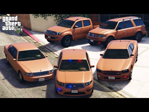 GTA 5 - Stealing Narcotics Police Department Vehicles with Franklin! [USA] | (Real Life Cars) #35