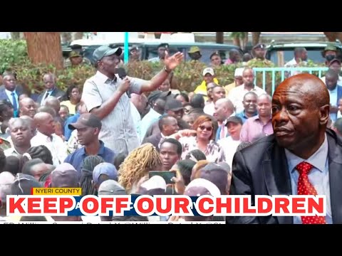 WACHA FITINA NA SIASA MBAYA YA KUTENGANISHA WATOTO WETU KWA SHULE! Ruto hits Gachagua in Nyeri