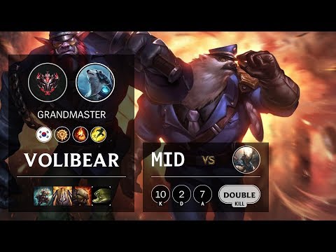 Volibear Mid vs Pantheon - KR Grandmaster Patch 10.9