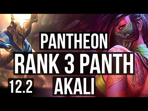 PANTHEON vs AKALI (MID) | Rank 3 Panth, 9/1/6, Legendary | NA Challenger | 12.2