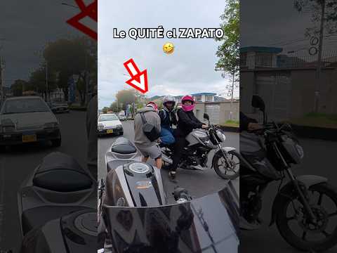 Le TIRÉ el ZAPATO en un ÁRBOL #humor #bromas #risas #biker #motos