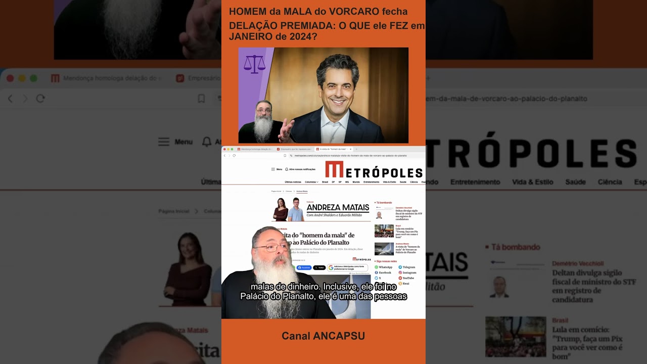 HOMEM da MALA do VORCARO fecha DELAÇÃO PREMIADA: O QUE ele FEZ em JANEIRO de 202