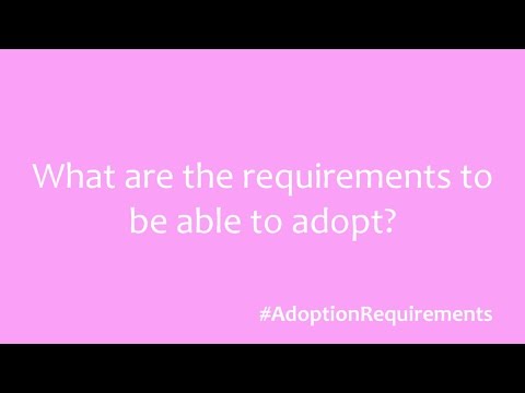 Adoption Questions – What are the requirements to be able to adopt?