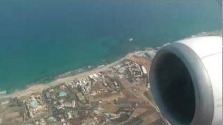 preview picture of video 'Landing in Heraklion - two points of view'
