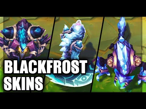 All New Blackfrost Skins Spotlight + Chroma Rek'Sai Renekton Alistar (League of Legends)