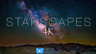 STARSCAPES [4K] Stunning AstroLapse Ambient Film with Space Music for Deep Relaxation & Sleep
