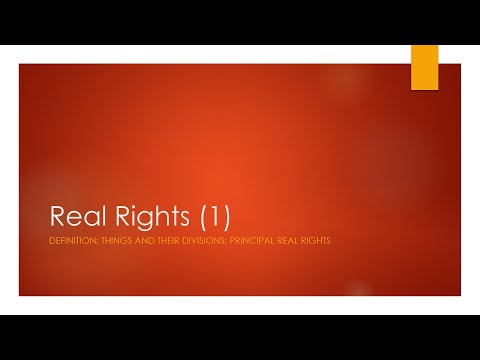 Real Rights, Part 1