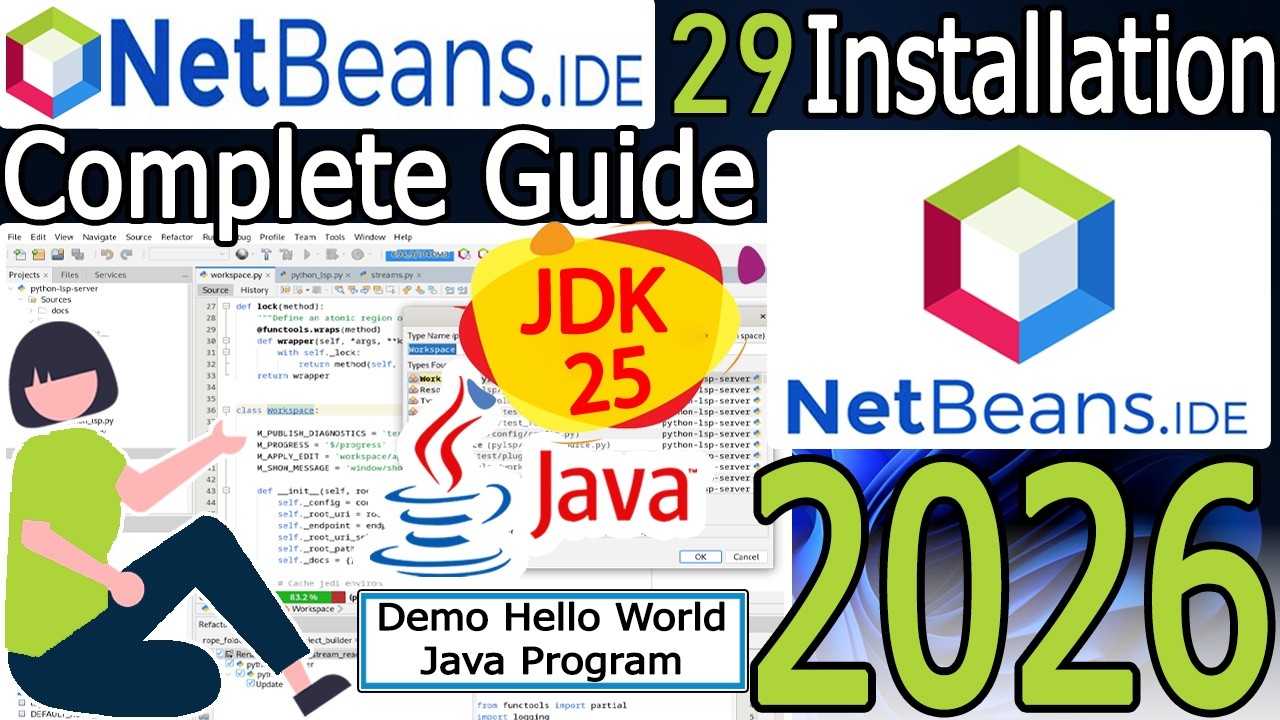 How to install NetBeans IDE 29 + Java JDK 25 Windows 11 [ 2026 Update ] Java Programming
