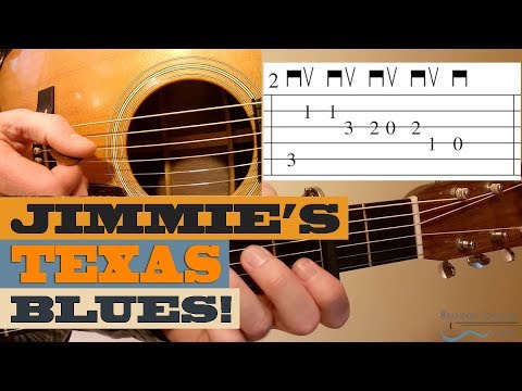 Jimmie's Texas Blues | BLUEGRASS Guitar Lesson with TAB