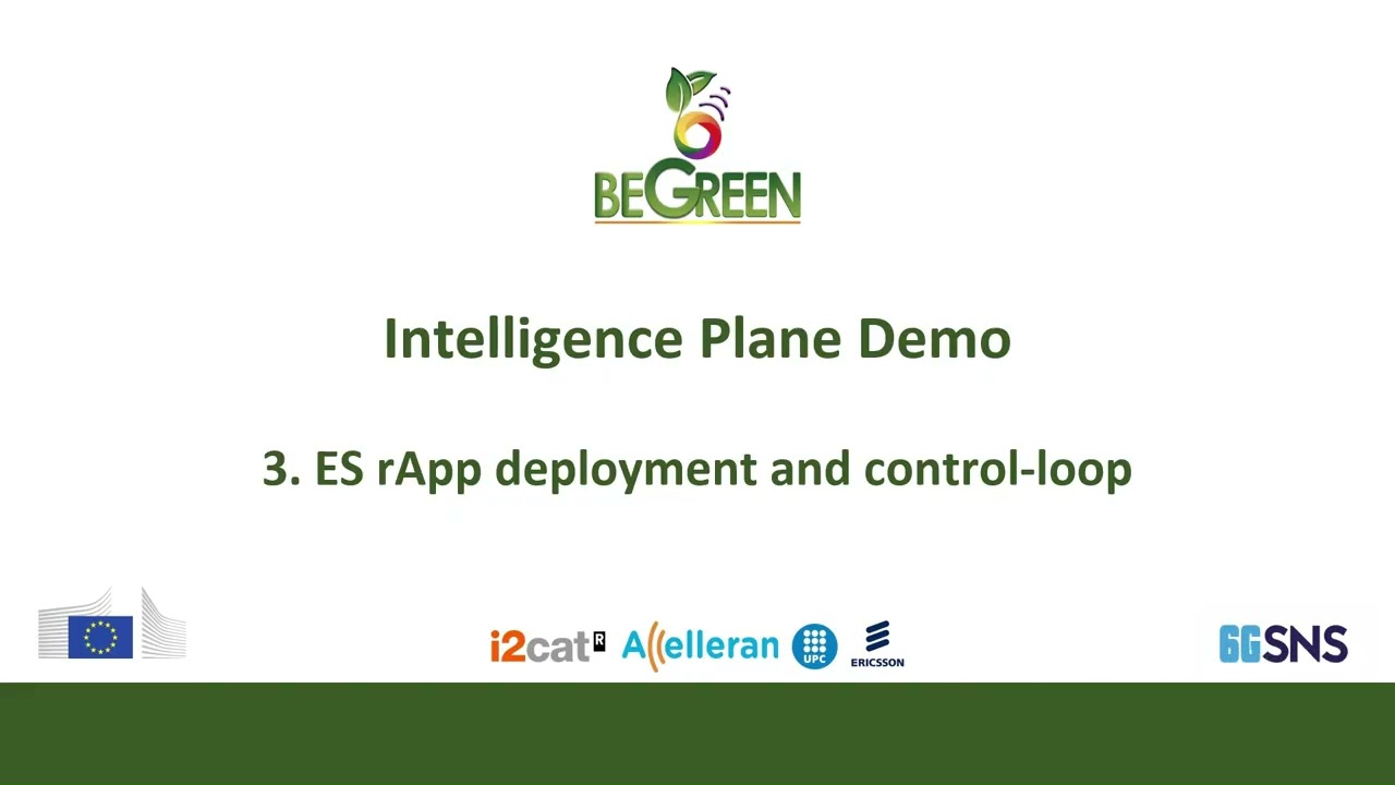 Demo of BeGREEN Intelligence Plane for AI-driven Energy Efficient O-RAN management I i2CAT
