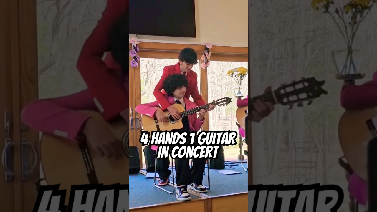 4 Hands 1 Guitar in Concert! #shorts #bellaciao