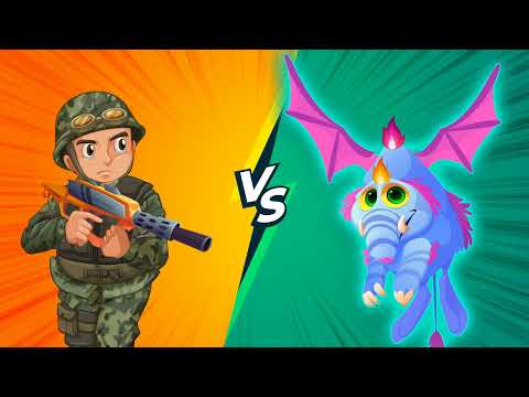 super hero - monster battle