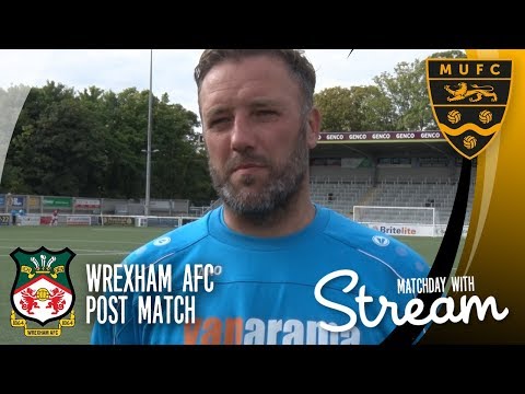 Post Match - Wrexham: Jay Saunders
