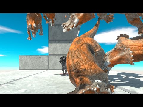 SKYFALL TRICERATOPS ARMY vs EVERY UNIT   Animal Revolt Battle Simulator