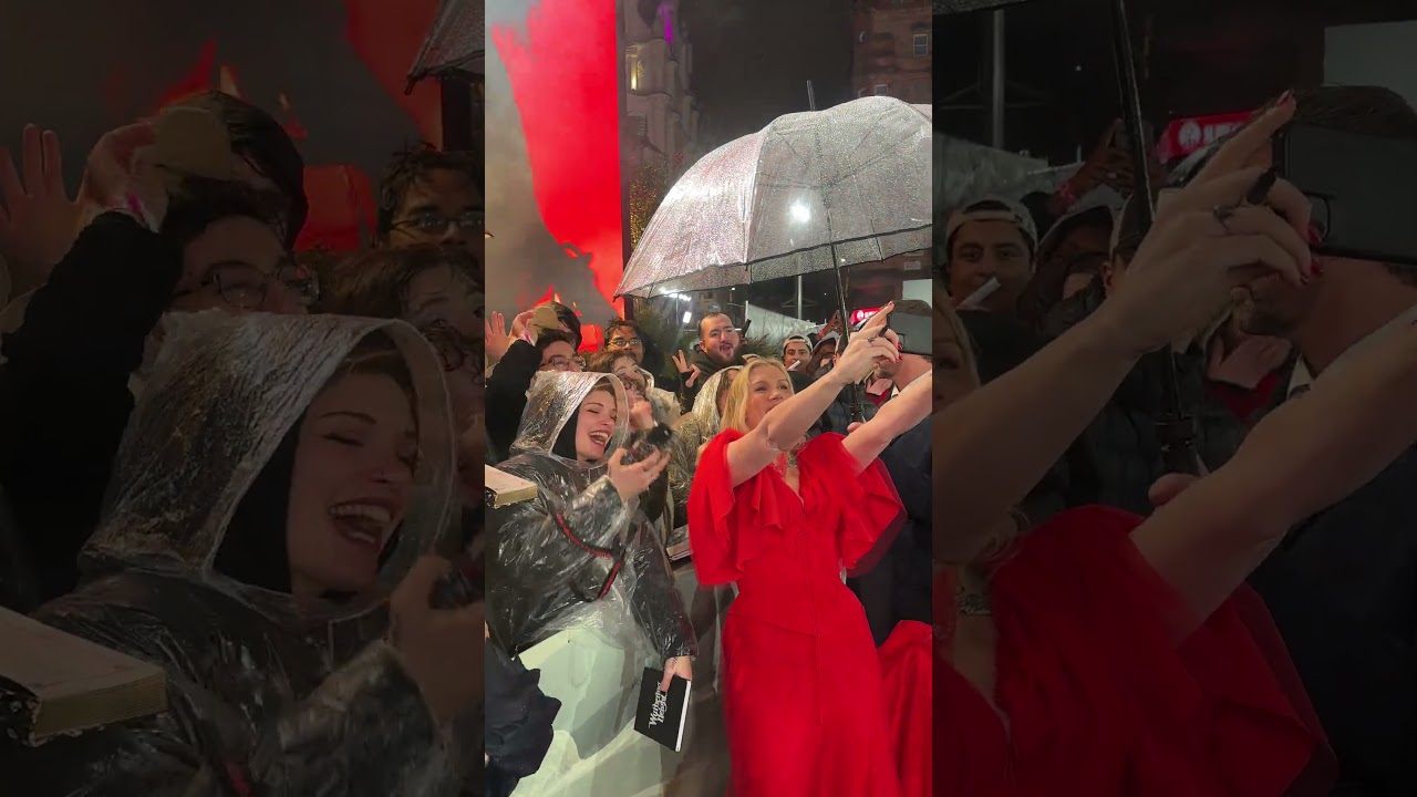 Filmmaker Emerald Fennell celebrates with Wuthering Heights fans at the UK Premiere of the film