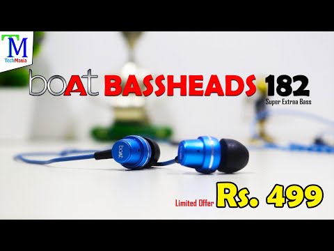 boAt BASSHEADS 182 Unboxing and Review in Hindi | Super Extra Bass in Rs. 499 Only.