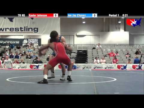 Xavier Johnson vs. Jon Jay Chavez at 2013 Junior Nationals - FILA - GR