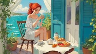 Seaside Balcony Lofi ☕Lofi Coffee Time 🌊 Music for Peaceful Summer Days