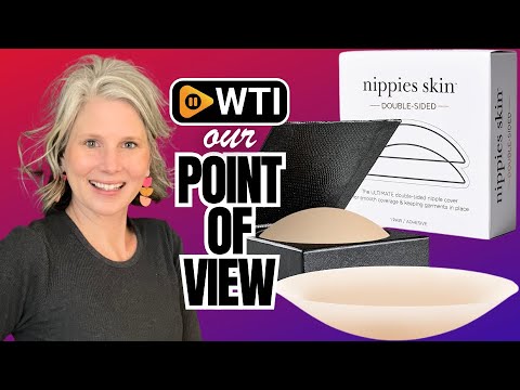 Nippies Nipple Cover - Sticky On Two Sides Adhesive Silicone Reusable Nipple Pasties for Women with Travel Box Crème Fits A-C cups - WTI product video review
