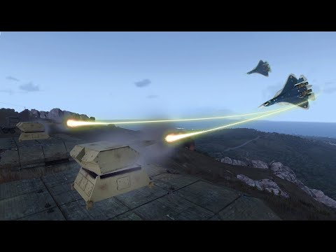 Anti-Air Mantis C-RAM Destroyed 4 Russian Fighter Jet - Shot Down In Action - ArmA 3