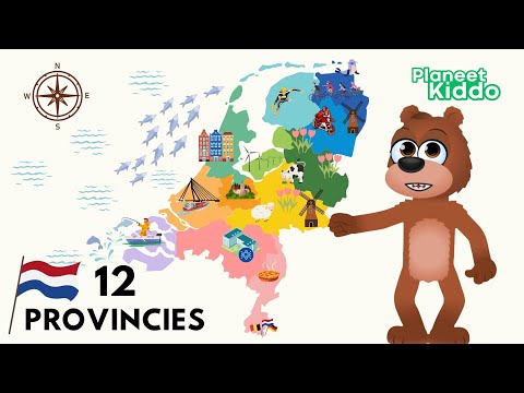 🇳🇱 12 Nederlandse Provincies En Hoofdsteden Leren • Topografie van Noord Naar Zuid • Topo Groep 5&6