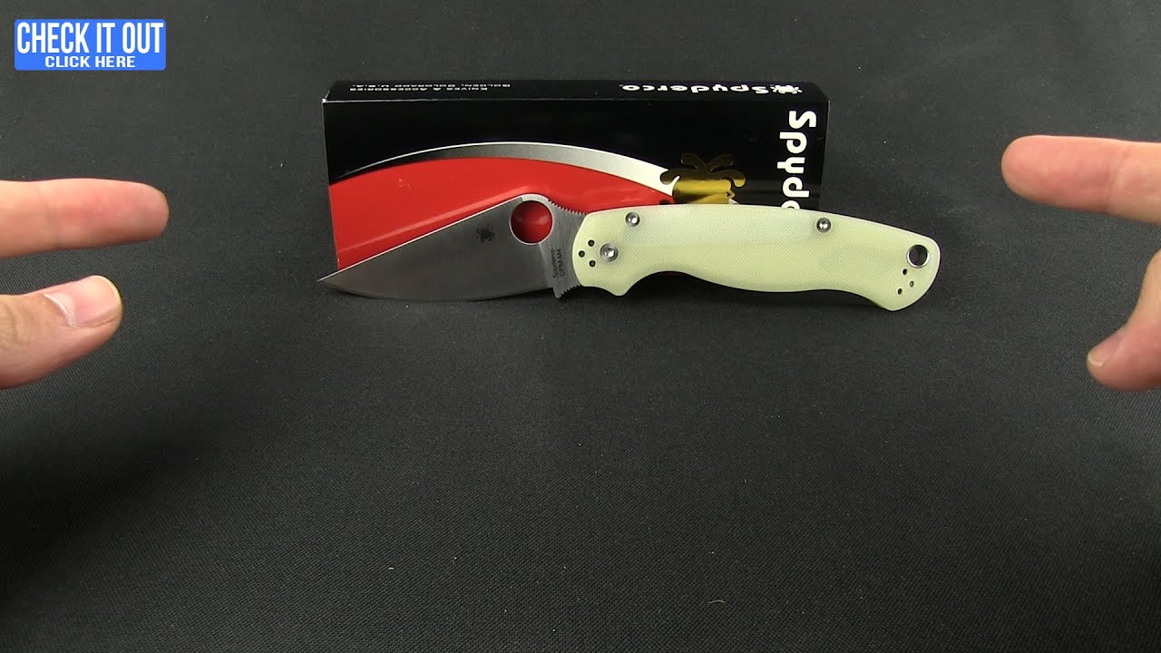 Spyderco M4 Paramilitary 2 Knife Natural G-10 (3.4" Satin) C81GM4P2 Exclusive