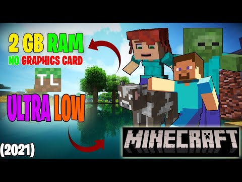 how to play minecraft on 2gb ram no graphics card pc / low end pc (2021)