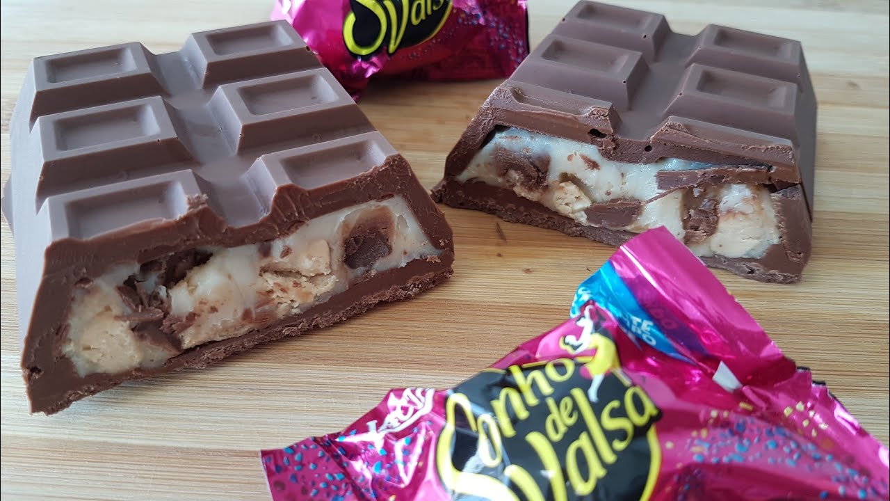 BARRA RECHEADA DE SONHO DE VALSA | CHOCOLATE - FAÇA E VENDA