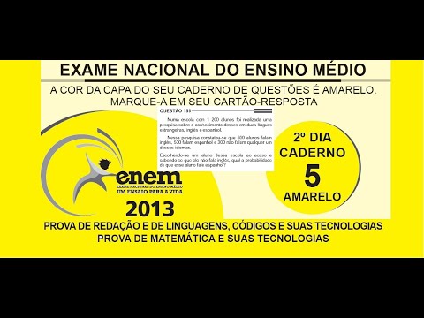 ENEM 2013 - CADERNO AMARELO - QUESTÃO 155 - PROBABILIDADE