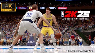 Luka Doncic vs Cooper Flagg Epic Duel | PS5 4K UHD TV | Full Game Highlights