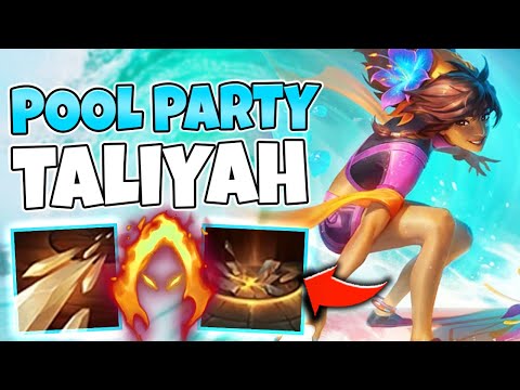 *NEW* POOL PARTY TALIYAH IS 100% AMAZING! NUKE WITH WATER BEAMS - League of Legends
